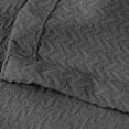 thumbnail image 6 of Superior Nobel Cotton Textured Chevron Woven Blanket, Full Queen, Charcoal, 6 of 10