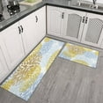 thumbnail image 3 of Colorful Dalia Flowers Kitchen Rugs and Mats Sets Of 2,Kitchen Decoration Rugs,Rubber Backing Non-Slip Floor Mat for Sink Washable Waterproof Laundry Room Runner Rugs, 3 of 7