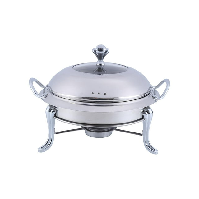 jifeng Réchaud à Alcool Anti-Brûlure Haute Efficacité Plat Anti-Frottement en Acier Inoxydable Ensemble de Buffet Argent