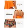 thumbnail image 2 of Women Two Pieces Swimsuit Ruffles Print Bikini Set Bathing Suits Swimwear, 2 of 8
