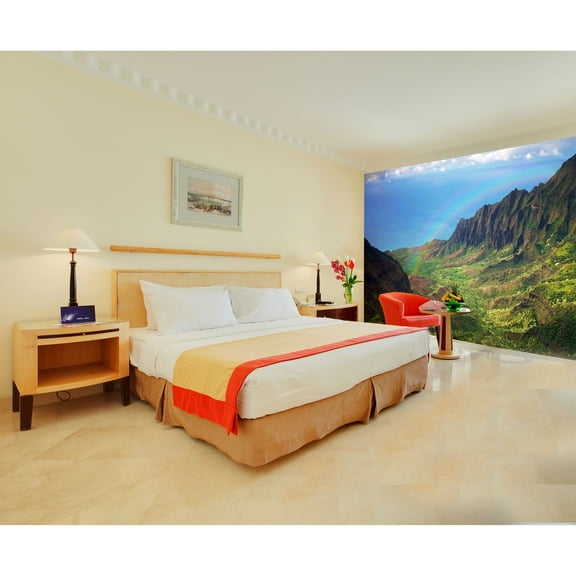 Startonight Mural Wall Art Mountain and Rainbow Illuminated Nature Landscapes Wallpaper Photo 5 Stars Gift Large 10 x 28,82 ‘’ x 50,4 ‘’ Total 8’4”x 12'