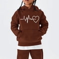 thumbnail image 2 of YunPes Girls Boys Hoodie Long Sleeve Pullover Plain Casual Elegant Tops Loose Long Sleeve Winter Girl Hoodie, 2 of 5
