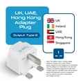 thumbnail image 2 of Ceptics Grounded Universal Plug Adapter for UK (Type G) - 3 Pack, 2 of 12