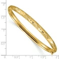 thumbnail image 2 of Beautiful 14k 3/16 Diamond-cut Fancy Hinged Bangle Bracelet, 2 of 2