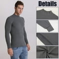thumbnail image 5 of ANYFIT WEAR Men's Fleece Lined Mock Turtleneck Long Sleeve T Shirt Undershirt Top Thermal Pullover Sweater For Cold Weather, 5 of 7