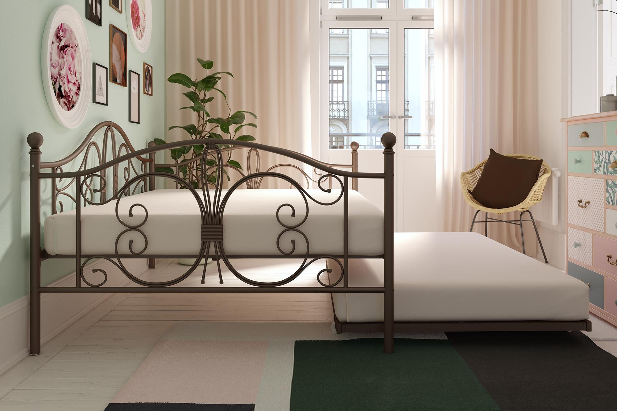DHP Bombay Full Size Metal Daybed and Twin Size Trundle, Bronze