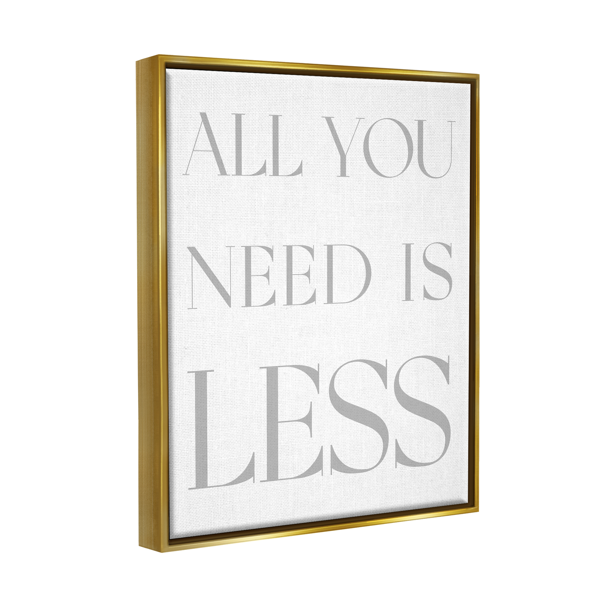 Stupell Industries Uplifting Minimalism Phrase Inspirational Painting Gold Floater Framed Art Print Wall Art, 25 x 31