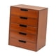 thumbnail image 2 of Organizador de escritorio de madera con cajón para guardar manualidades, contenedor de 5 cajones, organizador de escritorio, caja de almacenamiento, 2 of 9
