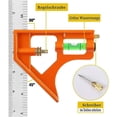 thumbnail image 2 of Escuadra combinada - Regla multifuncional ajustable de 300 mm - Herramienta de medición de ángulo de 12 pulgadas con nivel de burbuja y práctico extractor de línea - Ángulo ajustable 4, 2 of 5
