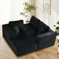 thumbnail image 7 of Bonzy Home Sectional Sofa with L-Shape Chaise,Modern Modular Sofa Upholstered Couch Corduroy Fabric for Living Room Bedroom Black, 7 of 7