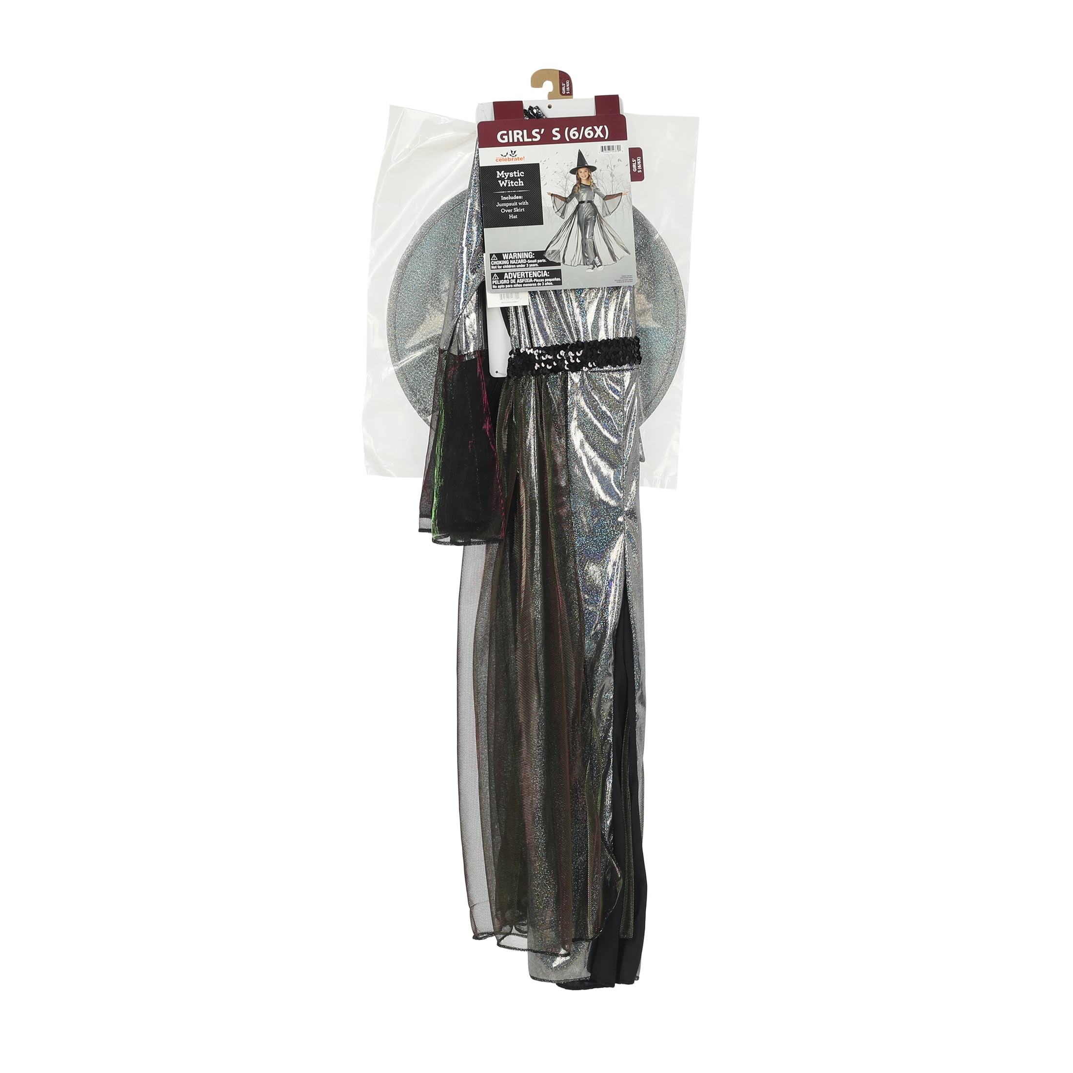 Mystic Witch Halloween Costume for Children, Girl's Size S (6/6x), by Way to Celebrate