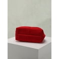 thumbnail image 6 of Wynndora Retro Suede Twisted Handle Mini Handbag, Soft Textured Casual Tote Purse, Red, 6 of 6