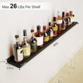 thumbnail image 2 of 48 Inch Long Floating Shelves Wall Mounted Set of 2, Large Wood Wall Shelves for Storage, Rustic Hanging Shelves for Display,Bedroom Living Room Bathroom Kitchen Office Black, 2 of 6