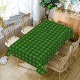 thumbnail image 3 of Mizhona Green Black Checkered Rectange Tablecloth St.Patricks Table Cloth for Dinning,Kitchen,Party，60" x 102", 3 of 6