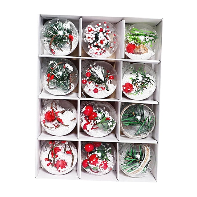 12 piezas de adornos de bolas de Navidad, adornos decorativos, diseño de escena, accesorios de fiesta, irrompibles para restaurante, bar, sala de Un conjunto