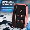 thumbnail image 5 of Key Fob Cover Compatible with Range Rover LR4 Sport Evoque Jaguar XF XJ XJL F-Pace Keychain Case Holder Protector,Pink, 5 of 6
