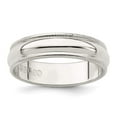 thumbnail image 4 of 925 Sterling Silver 5mm Half Round Milgrain Band Ring Size 11, 4 of 7