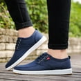 thumbnail image 3 of Dakaela Men's Canvas Slip on Sneakers Fashion Business Casual Shoes Work Running Walking Loafers, 3 of 8