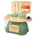 thumbnail image 4 of Juego de cocina Juego de utensilios de cocina para niños Juego de cocina realista Artículos para el hogar para bebés Juguete de cocina Verde, 4 of 5
