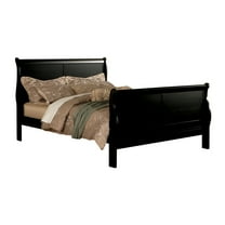 Louis Philippe III Queen Bed, Black