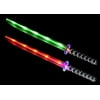Ninja Sword Toy Light-Up (LED) 2 PACK Green & Red! Deluxe with Motion Activated Clanging Sounds