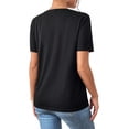 thumbnail image 2 of Playera De Mujer Patrón Ropa Casual Elegante Negra Moda Cita, 2 of 8