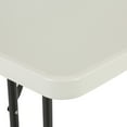 thumbnail image 3 of Norwood Commercial Furniture 8 ft Multipurpose Indoor Outdoor Heavy Duty Portable Blow Molded Plastic Folding Training Seminar Table 18" W x 96" L Gray, 3 of 9