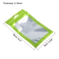 thumbnail image 2 of Uxcell 6.3x3.5" Holographic Bags, 100 Pack Aluminized Plastic Resealable Storage Bags for Small Things, Green, 2 of 5