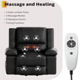 thumbnail image 3 of Ourlova 22 Inch PU Leather Power Lift Recliner Chair - Heat and Massage Black (Compact Standard Style), 3 of 8