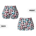 thumbnail image 5 of Haiem Heart Panda No Front Seam Biker Shorts for Women Yoga Workout Gym Bike Shorts with Tummy Control Moisture-Wicking-Small, 5 of 9