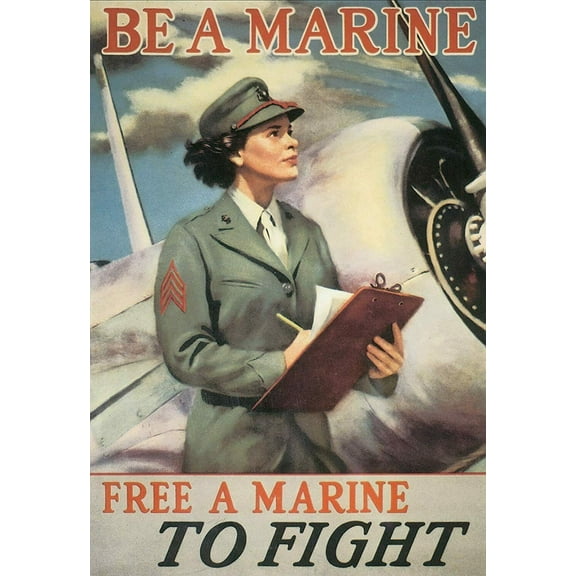 Free A Marine - CANVAS OR FINE PRINT WALL ART