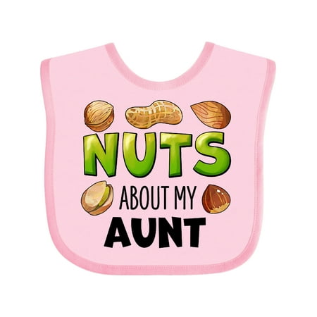 

Inktastic Nuts About My Aunt Peanut Almond Pistachio Gift Baby Boy or Baby Girl Bib