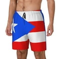 thumbnail image 5 of Mens Puerto-Rico-Flag 2 in 1 Quick Dry Swim Trunks with Compression Liner Beach Shorts, 5 of 6