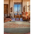 thumbnail image 7 of Unique Loom Fars Collection Area Rug - Jordan (3' 3" Round Blue/Light Blue), 7 of 7