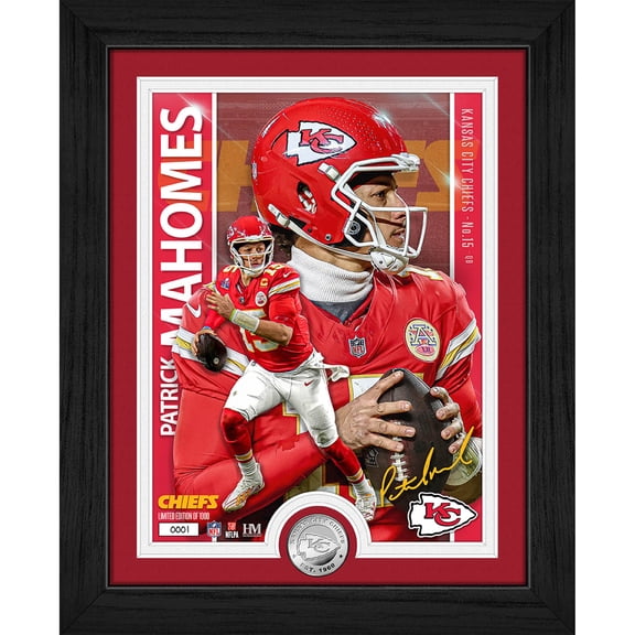 Highland Mint Patrick Mahomes Kansas City Chiefs 13" x 16" Silver Coin Photo Mint
