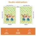 thumbnail image 2 of Versatile Easter Themed Easter Eggs Large Garden Flag for Outdoor Front Door Lawn Deco, Easter Bunny Durable Garden Decor for Outdoor Cute Colorful Cartoon Washable Back Yard Decor, 28x40inch, 2 of 6