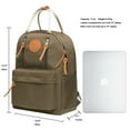 thumbnail image 2 of Mochila escolar unisex KAUKKO con compartimento para computadora portátil para computadora portátil de 10 pulgadas, mochila multifunción para caminatas, viajes, campamentos 13.2 L (KS06 Armygreen) KAUKKO KS06-Armygreen-RE, 2 of 5
