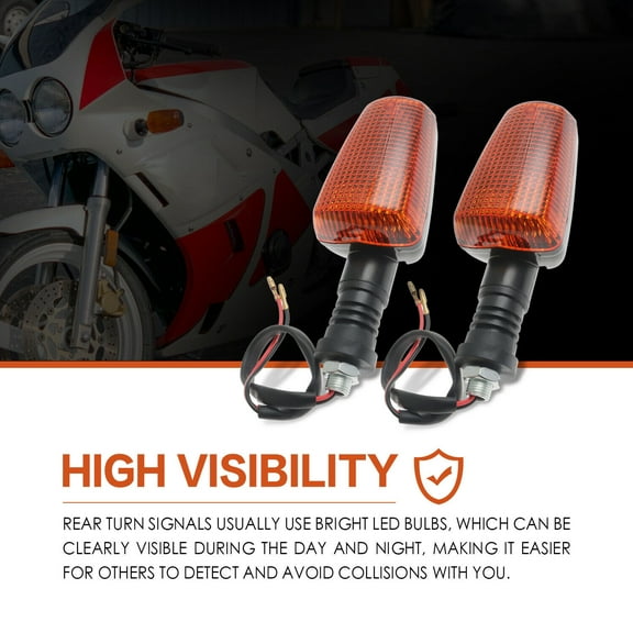 2x Rear Turn Signal Flasher Light for Yamaha FZR400 FZR600 Radian 600 XT600