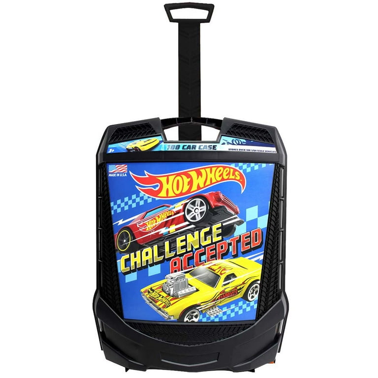 Hot Wheels Travel Pull Suitcase: 100-Car Rolling Storage
