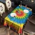 thumbnail image 2 of Colorful Tie Dye Mandala Pattern Rectangle Tablecloth 60"x120",Waterproof Polyester Rectangle Table Cloth, Wipeable Spillproof Polyester Tablecloth for Dining, Camping, Indoor and Outdoor, 2 of 6