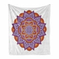 thumbnail image 1 of Ethnic Soft Flannel Fleece Throw Blanket, Colorful Mandala Motif Floral Ornaments Eastern Traditional Ornaments, Cozy Plush for Indoor and Outdoor Use, 50" x 60", Multicolor, by Ambesonne, 1 of 5