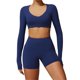 thumbnail image 1 of Conjuntos de entrenamiento for mujer, 2 piezas, sujetador deportivo, camiseta sin mangas, polainas de cintura alta, gimnasio, Yoga, ropa activa, Top de entrenamiento for mujer, 1 of 7