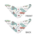 thumbnail image 3 of Naloa Music Lover Dinosaur Dog Bandana Large and Small-Dog Scarf Bib Handkerchief Accessories for Dogs and Cats(S-L)-Medium, 3 of 5