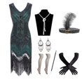 thumbnail image 1 of Nouvelle Robe Charleston Rétro Élégante des Années 1920 pour Femme Great Gatsby Fête Cosplay Sans Manches à Paillettes Perlées à Franges Robes Femme Vestidos, 1 of 6