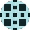 thumbnail image 1 of Ahgly Company Machine Washable Indoor Round Transitional Blue Lagoon Blue Area Rugs, 6' Round, 1 of 7