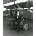 thumbnail image 2 of Amelia Earhart Standing Next To An Airplane History (24 x 36), 2 of 2