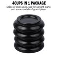 thumbnail image 3 of Piano Caster Cups Piano Wheels Piano Leg Protectors Wood 4, Black, 3 of 5