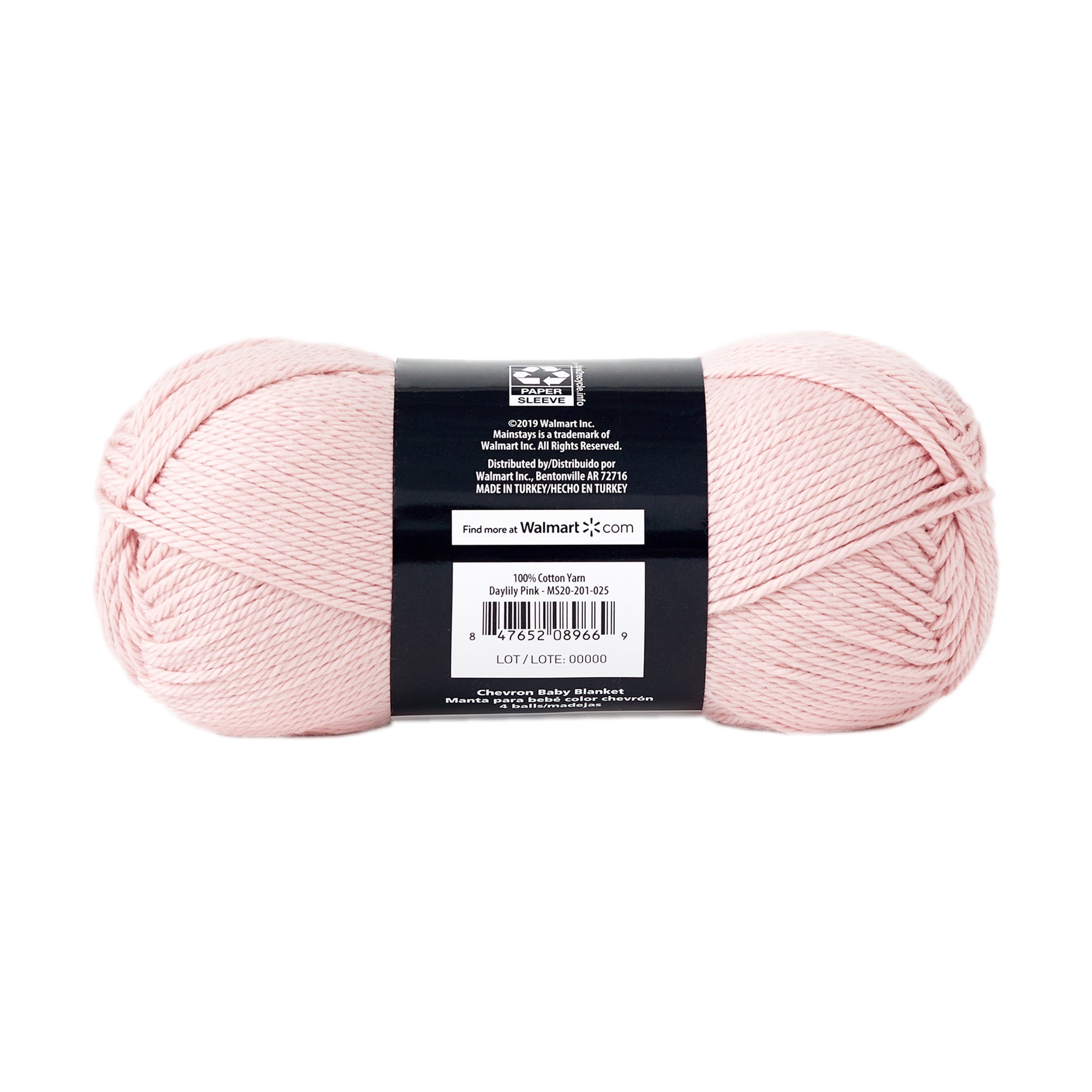 Baiyou 3x50g beginners light pink yarn, 260 yards light pink yarn for