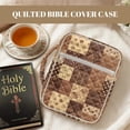 thumbnail image 3 of Yuyamidu Brown Bow Quilted Bible Cover Brown Flowers Bible Cover Case for Women Bible Carrying Case with Handle Protable Bible Study Supplies Christian Gifts for Women, 3 of 8