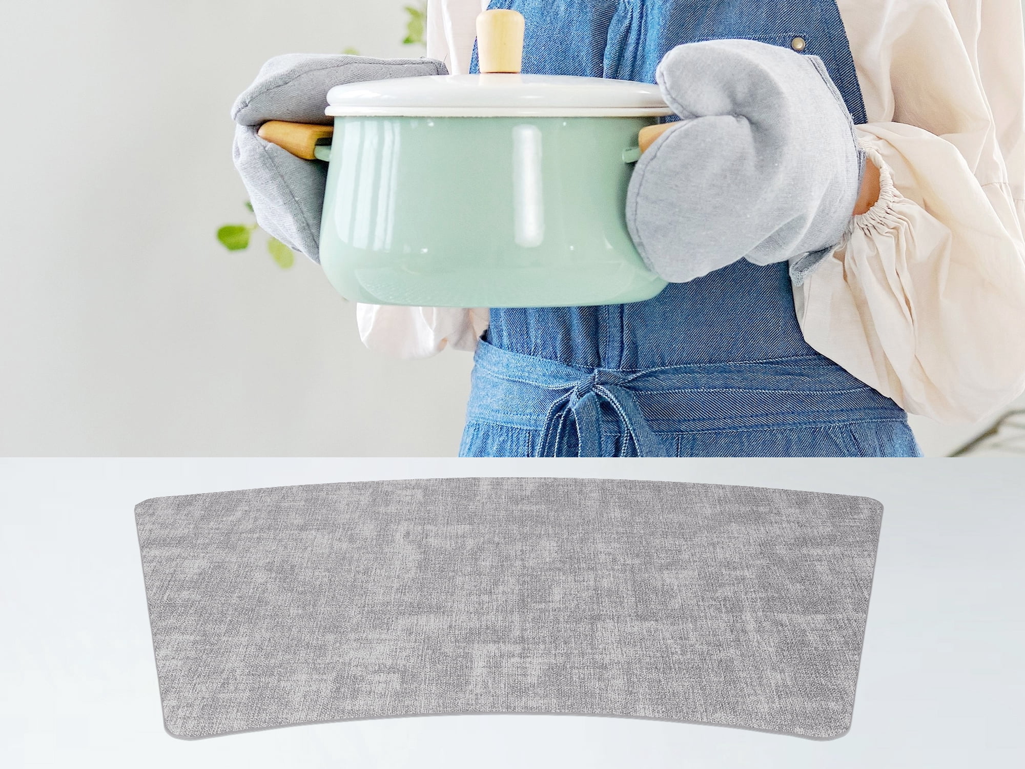 Unique Bargains Placemats for Dining Table Decor Heat Resistant Placemats 6pcs Light Gray